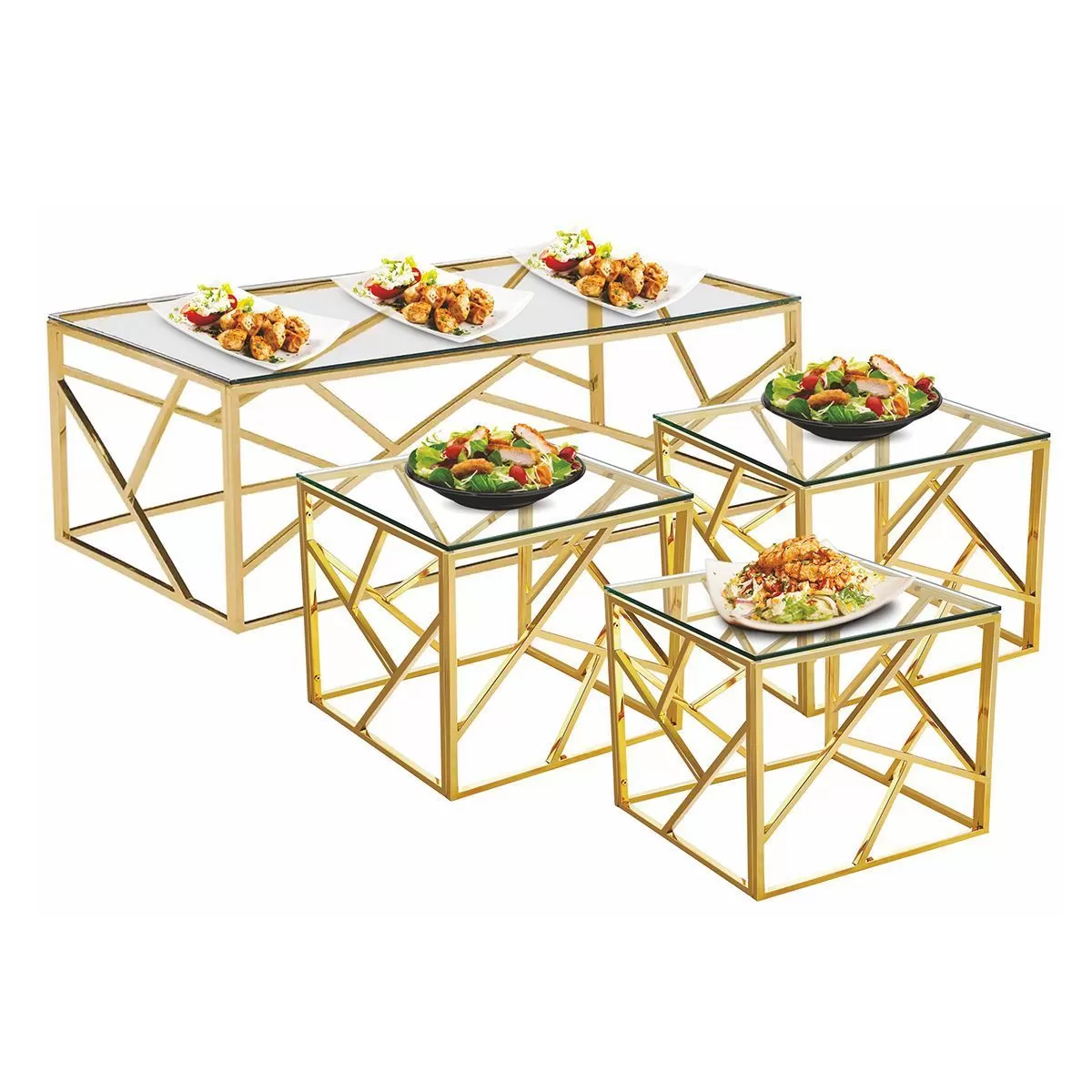 Набор из 3-х подставок для выкладки (51*15*9/56*20*13/61*25*17 см)  P.L.—Hotelware