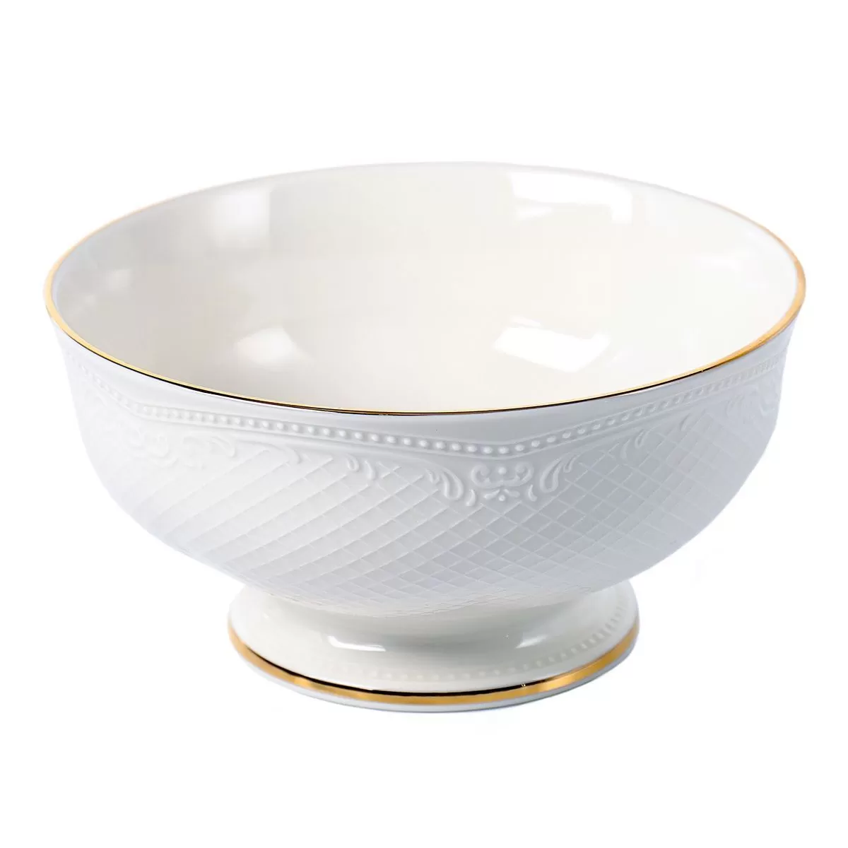 Салатник 21 см, фарфор, 1800  мл,"Aristocrat-Gold". Noble