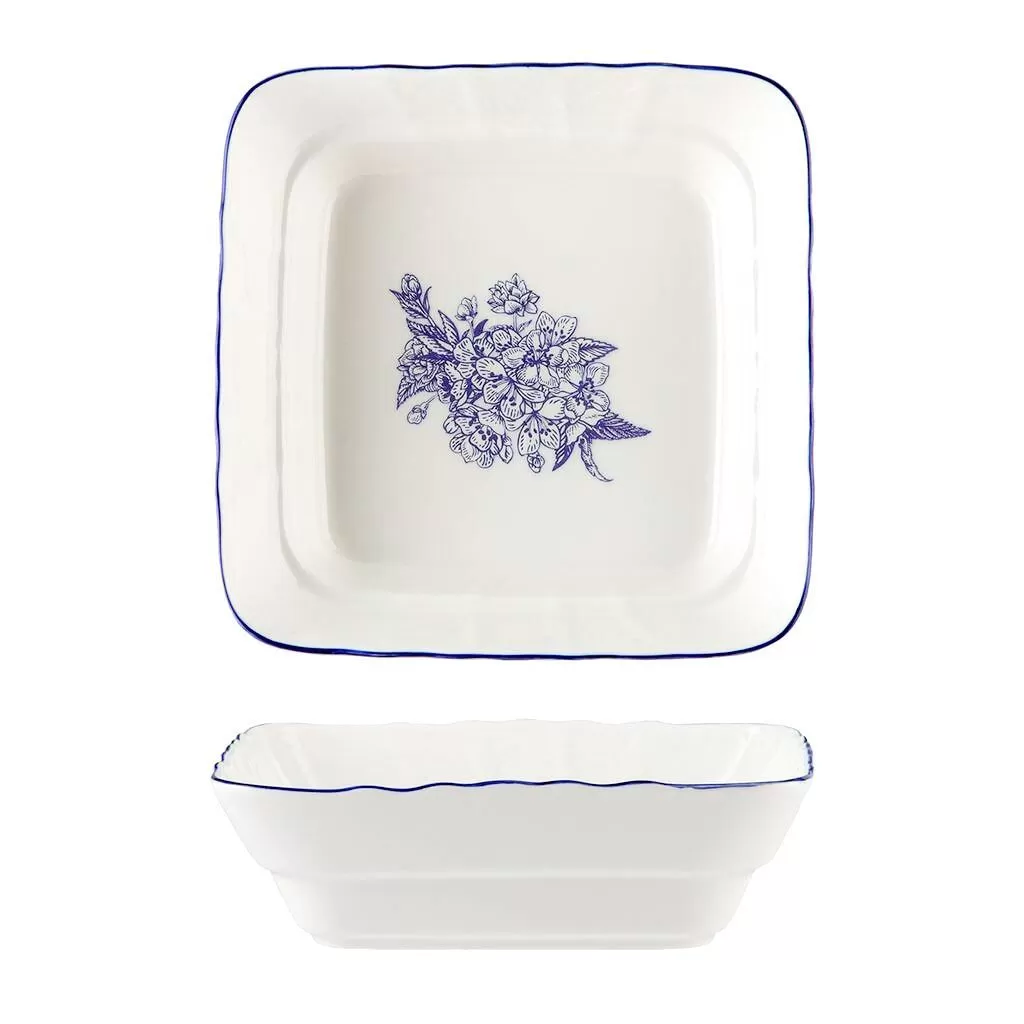 Салатник квадратный 20*20 см, 800 мл, коллекция "Sea Flower"  P.L.