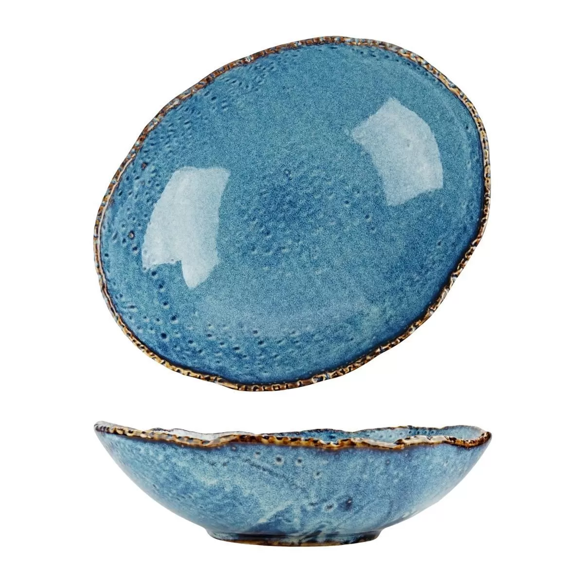 Салатник овальный 25,5*20*6,5 см, 1,150 мл, фарфор,серия "Aqua Blue" P.L.