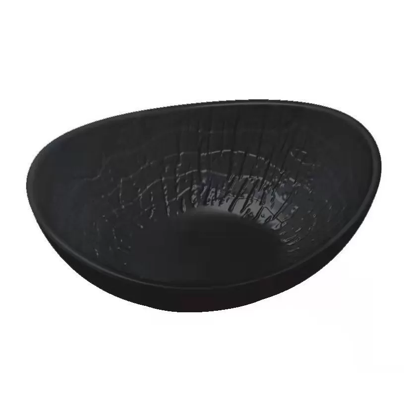 Салатник овальный 350 мл, 16см*11,5 см, h=6 см,серия "Black Raw Wood"  P.L. — ProffCuisine