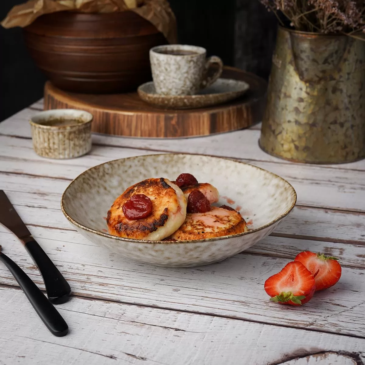 Салатник 19,5см, h=4,5см "Brown Spider Silk" / "Stockholm" P.L. Proff Cuisine