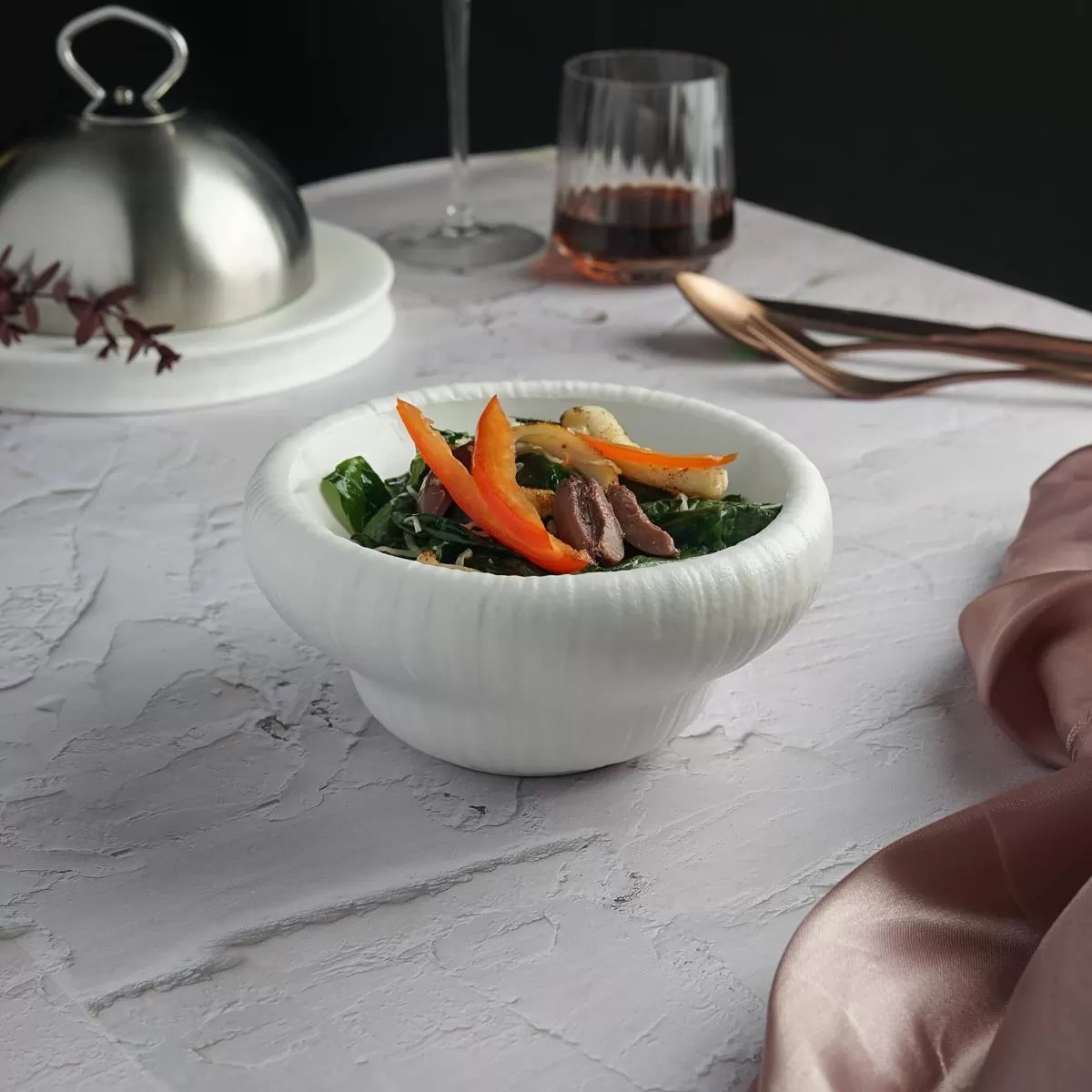 Салатник 220 мл, d=15см,фарфор,серия "White Moon", P.L. — Proff Cuisine