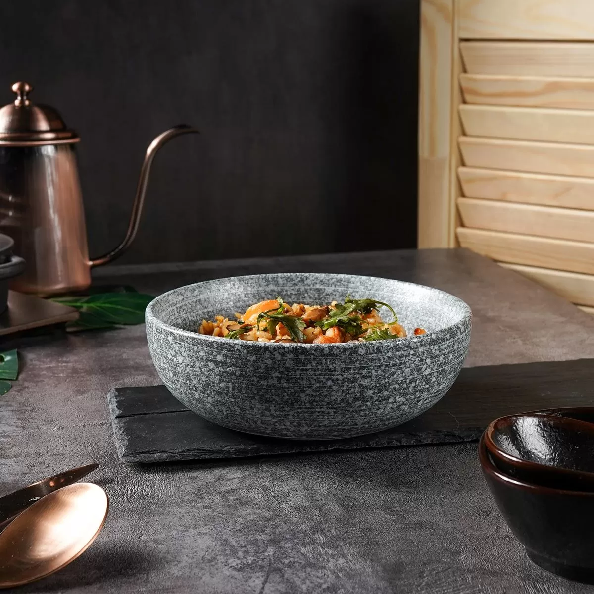 Салатник с покрытием 17*5,5 см, Glossy Stone Untouched Taiga, P.L. Proff Cuisine