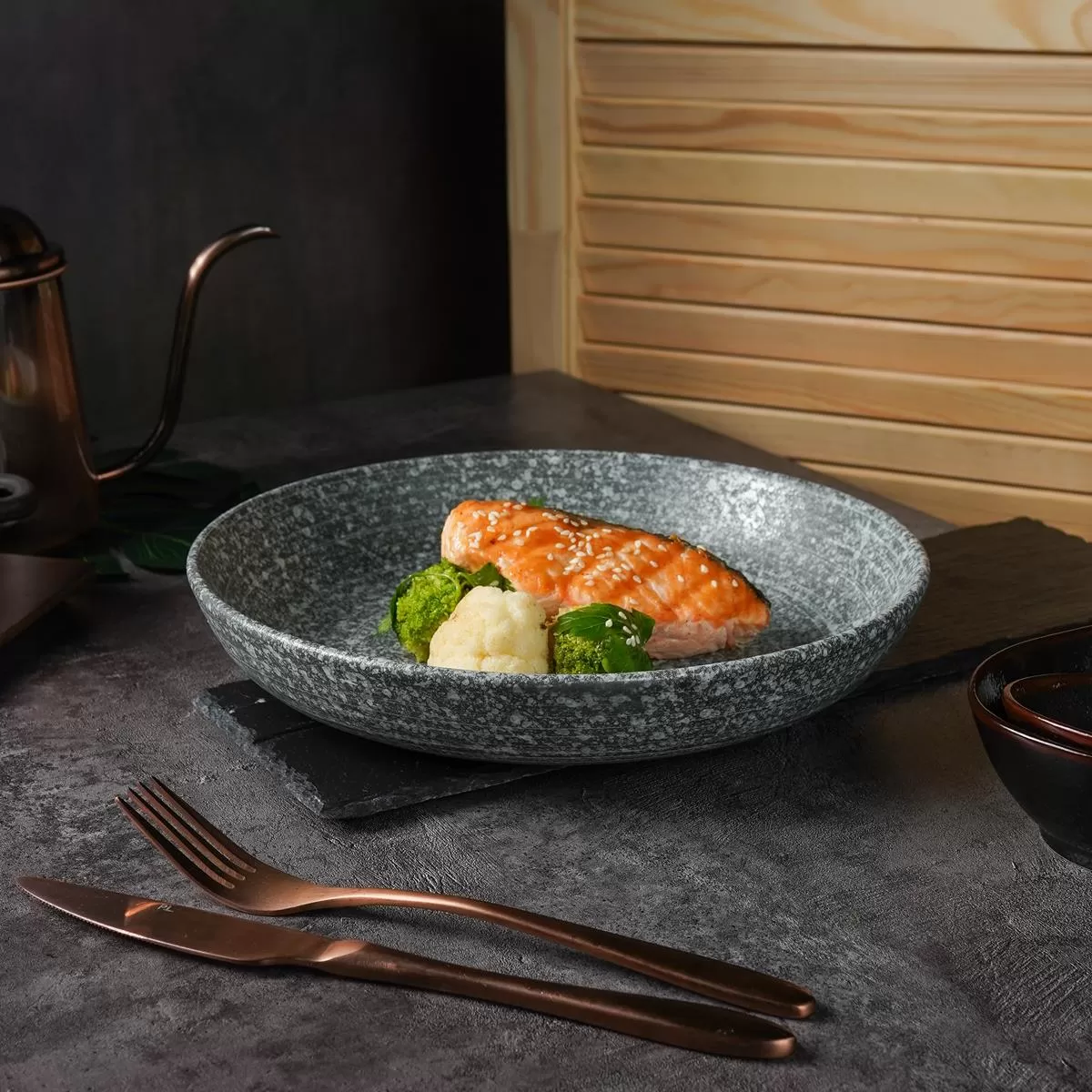 Салатник с покрытием 26,8*4,6 см, Glossy Stone Untouched Taiga, P.L. Proff Cuisine