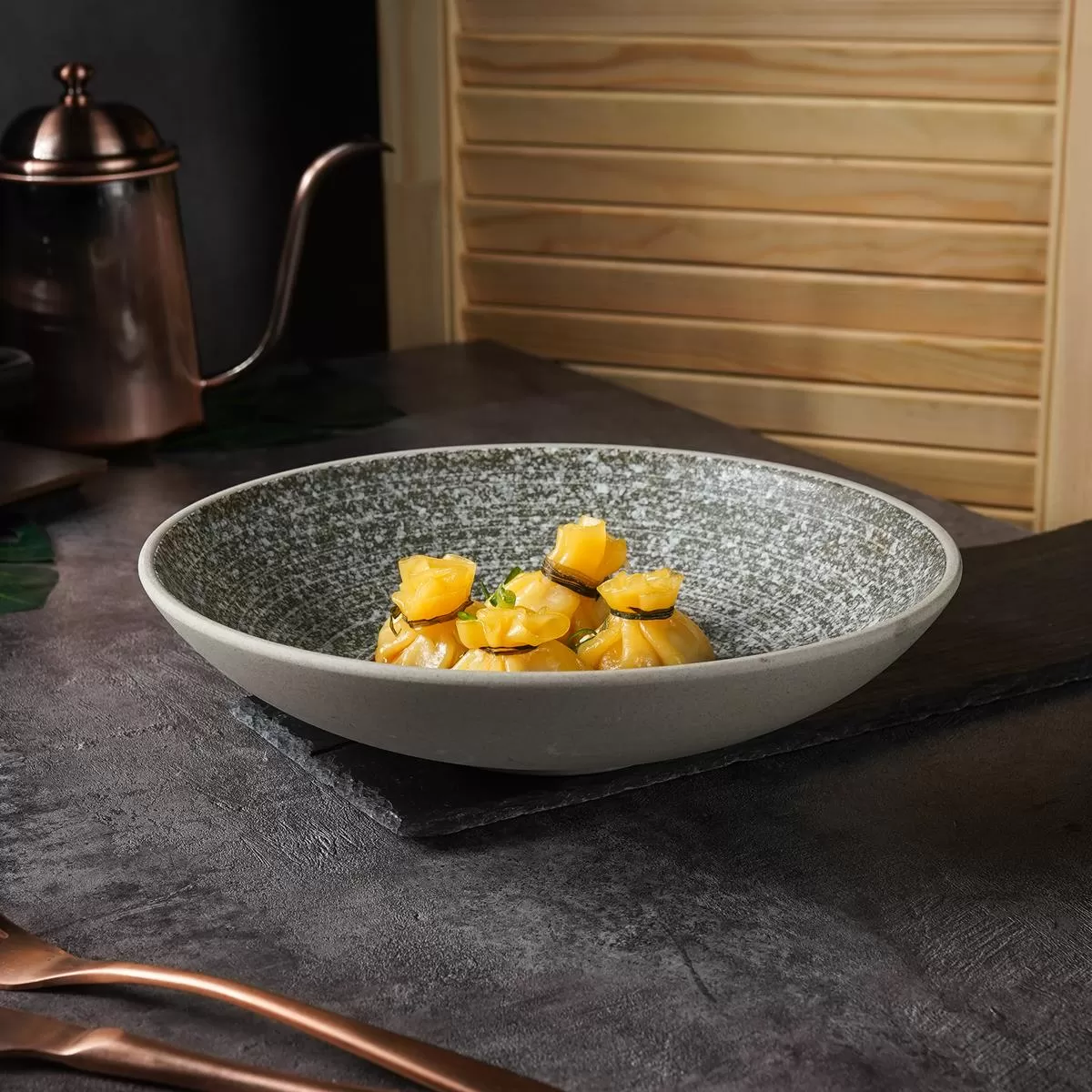 Салатник с покрытием 850мл, 23,5*5,8 см, Glossy Stone Untouched Taiga, P.L. Proff Cuisine