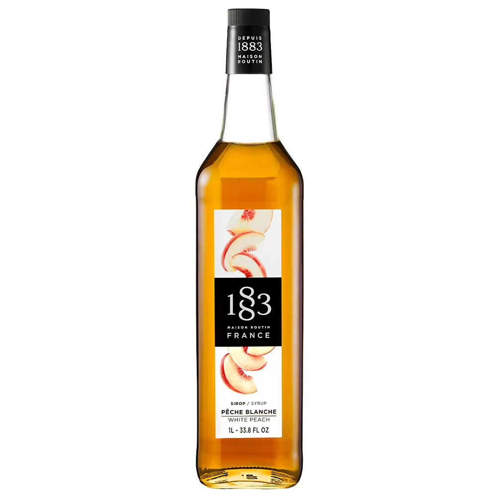 Сироп 1883 Maison Routin "Белый персик" (White Peach), 1 л, стекло