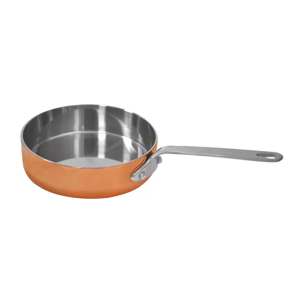 Сковородка d 12 см, h 3 см, нержавейка 18/10 с медным напылением, P.L. — Gourmet Line