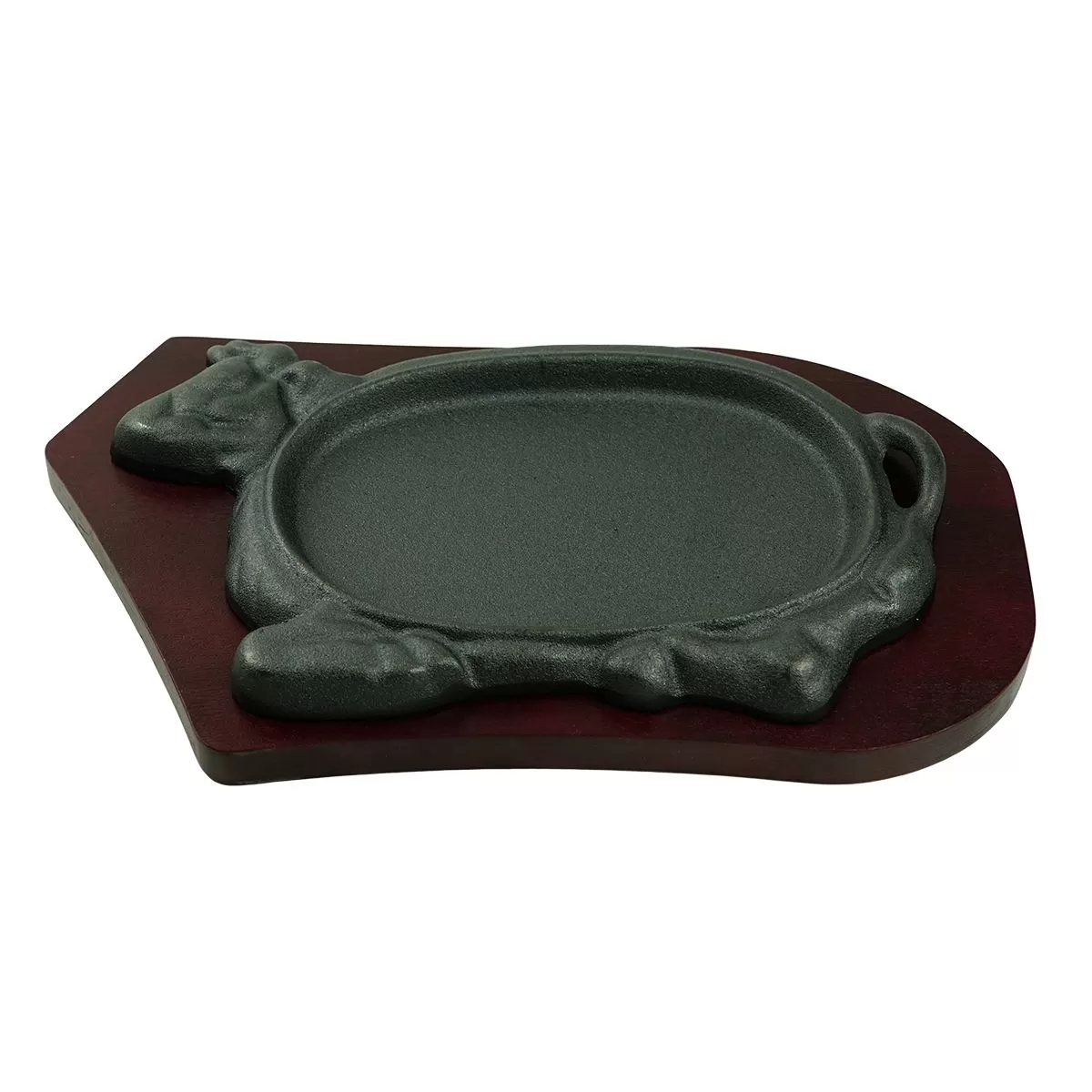 Сковородка чугунная, "Корова", на деревянной подставке,для подачи 28*16 cм, P.L.-ProffCuisine