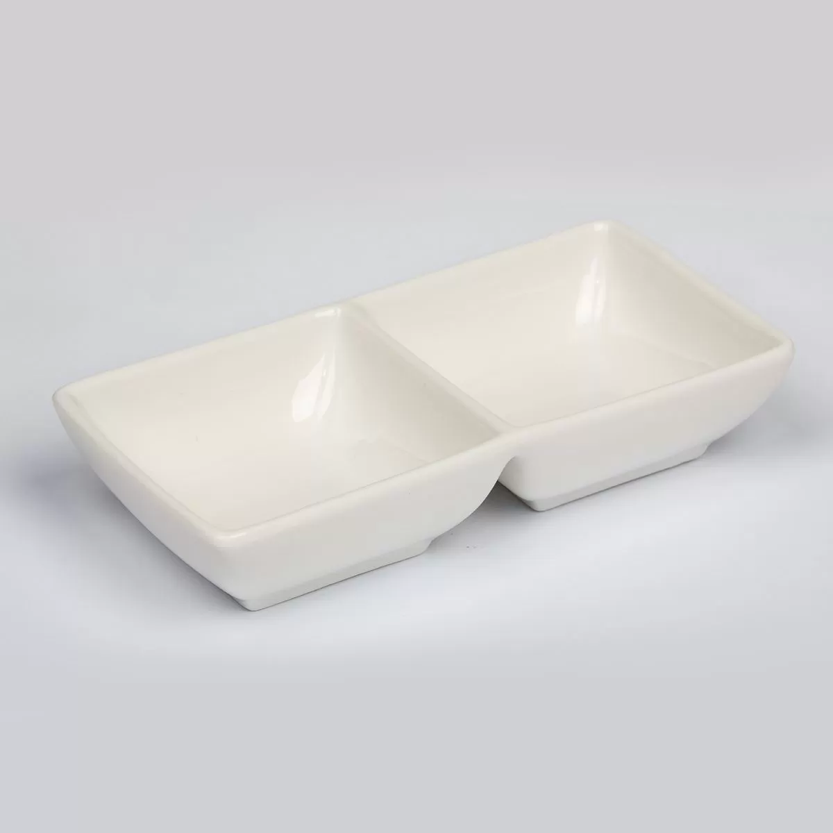 Соусник двойной 14*7*3 cм, 70*70 мл, фарфор, P.L. Proff Cuisine