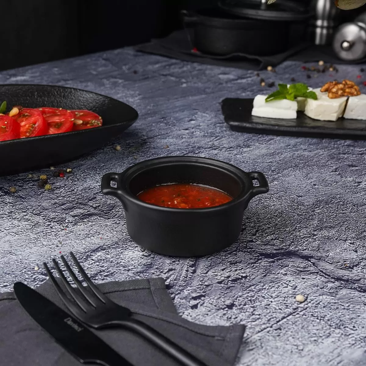 Соусник Black Raw Stellar 10,7*8,5*4 см, 130 мл, P.L. Proff Cuisine