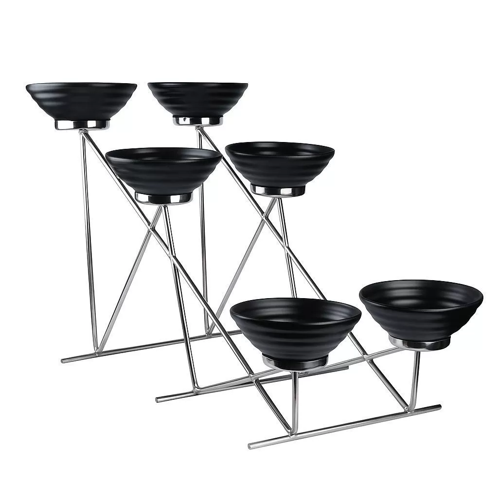 Стойка металлическая для выкладки + шесть салатников,66*40*44 см, P.L.—Hotelware