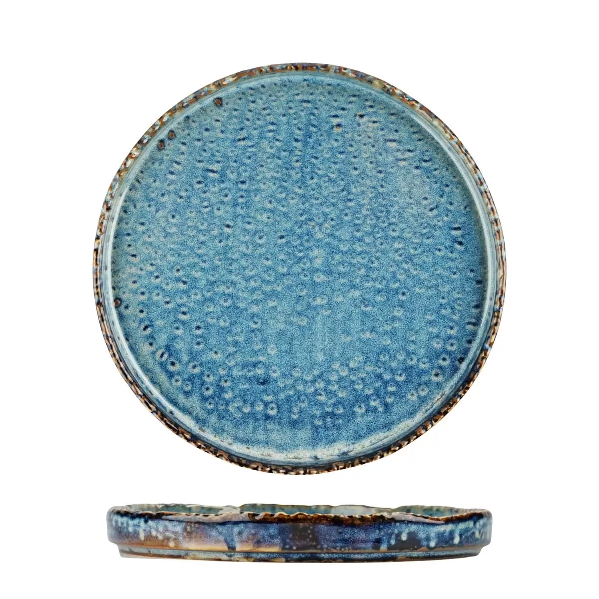 Тарелка с бортом d=20,5см, h=2,46см, 500 мл, фарфор,серия "Aqua Blue" P.L.