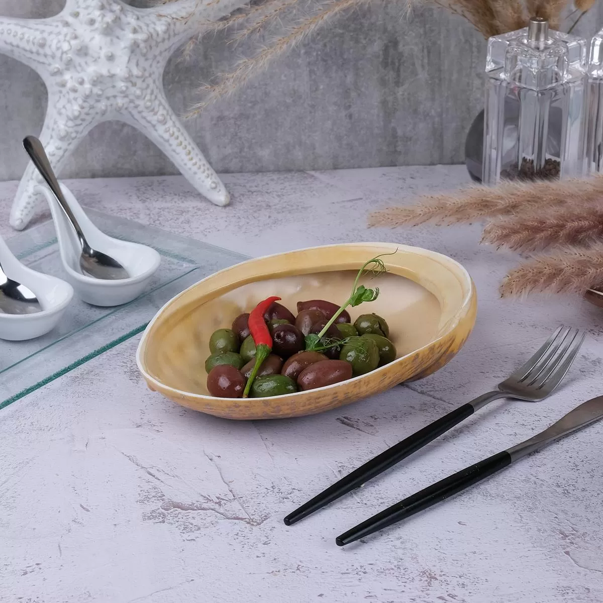 Тарелка 19*14,5 см, 360 мл, керамика "Frutti di Mare" P.L.