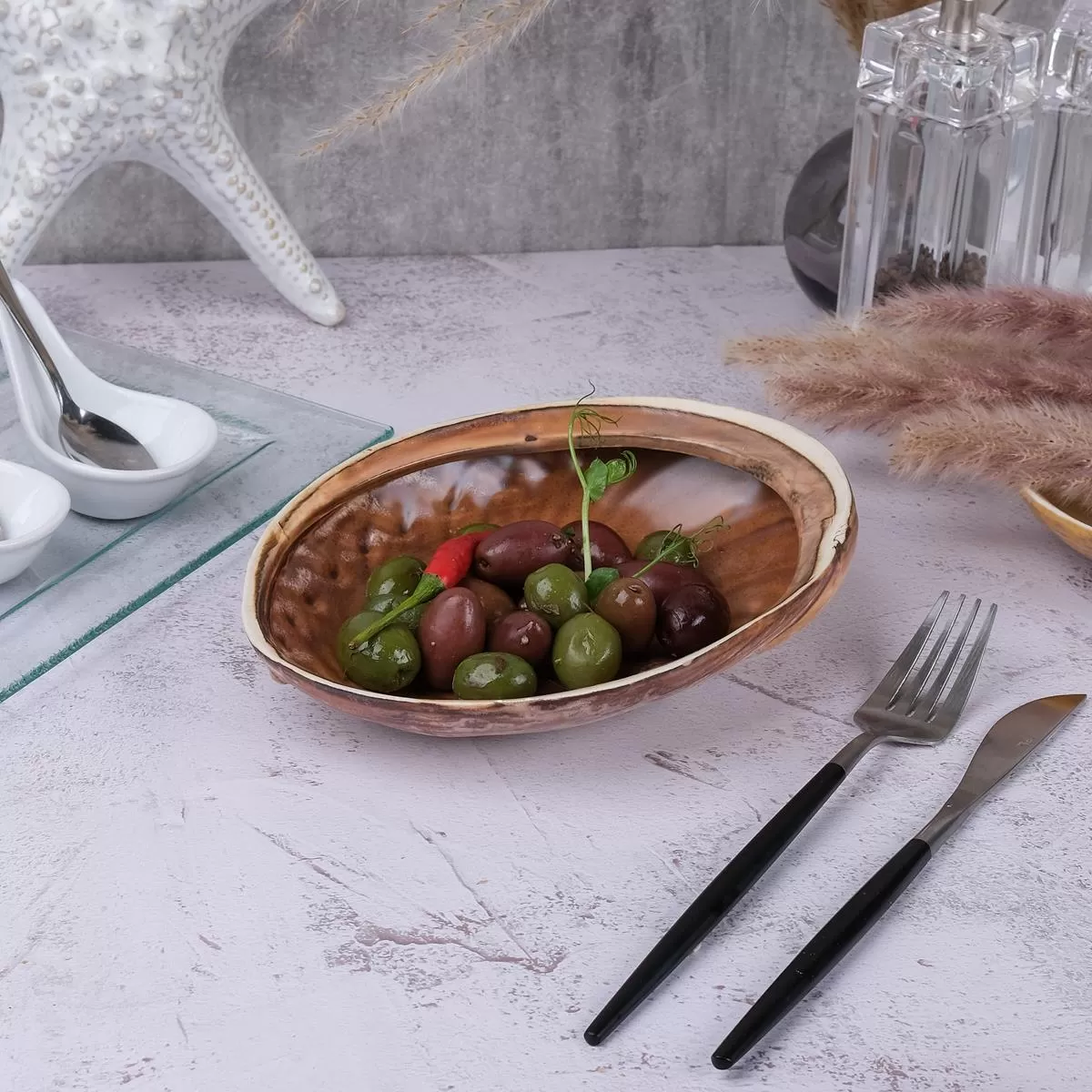Тарелка 19*14,5 см, 365 мл, керамика "Frutti di Mare" P.L.