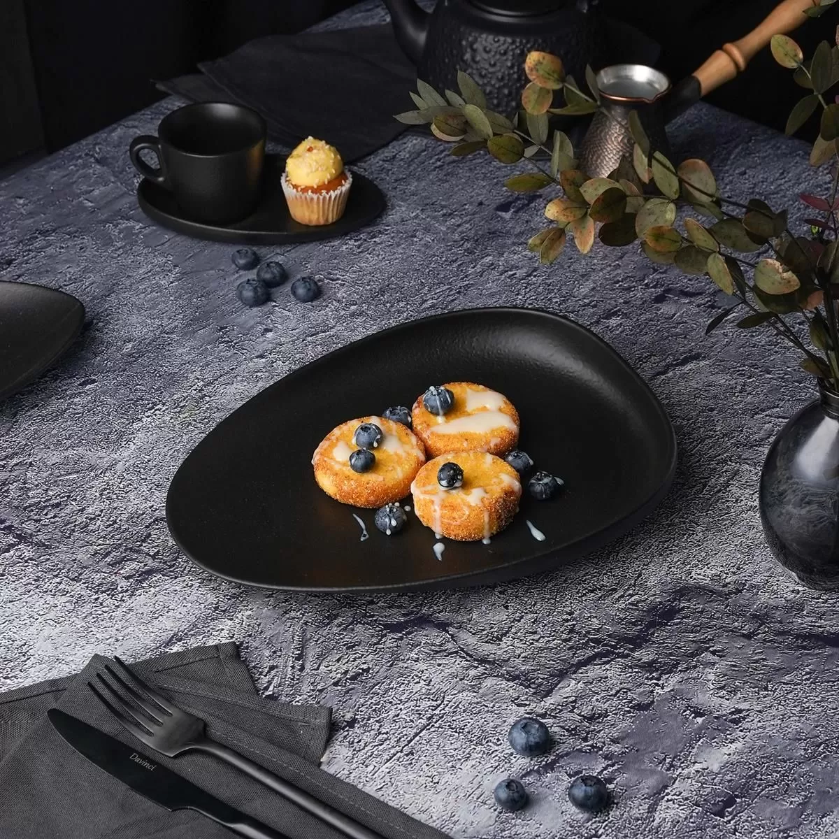 Тарелка Black Raw Steller 26,5*20*4,5 см, P.L. Proff Cuisine