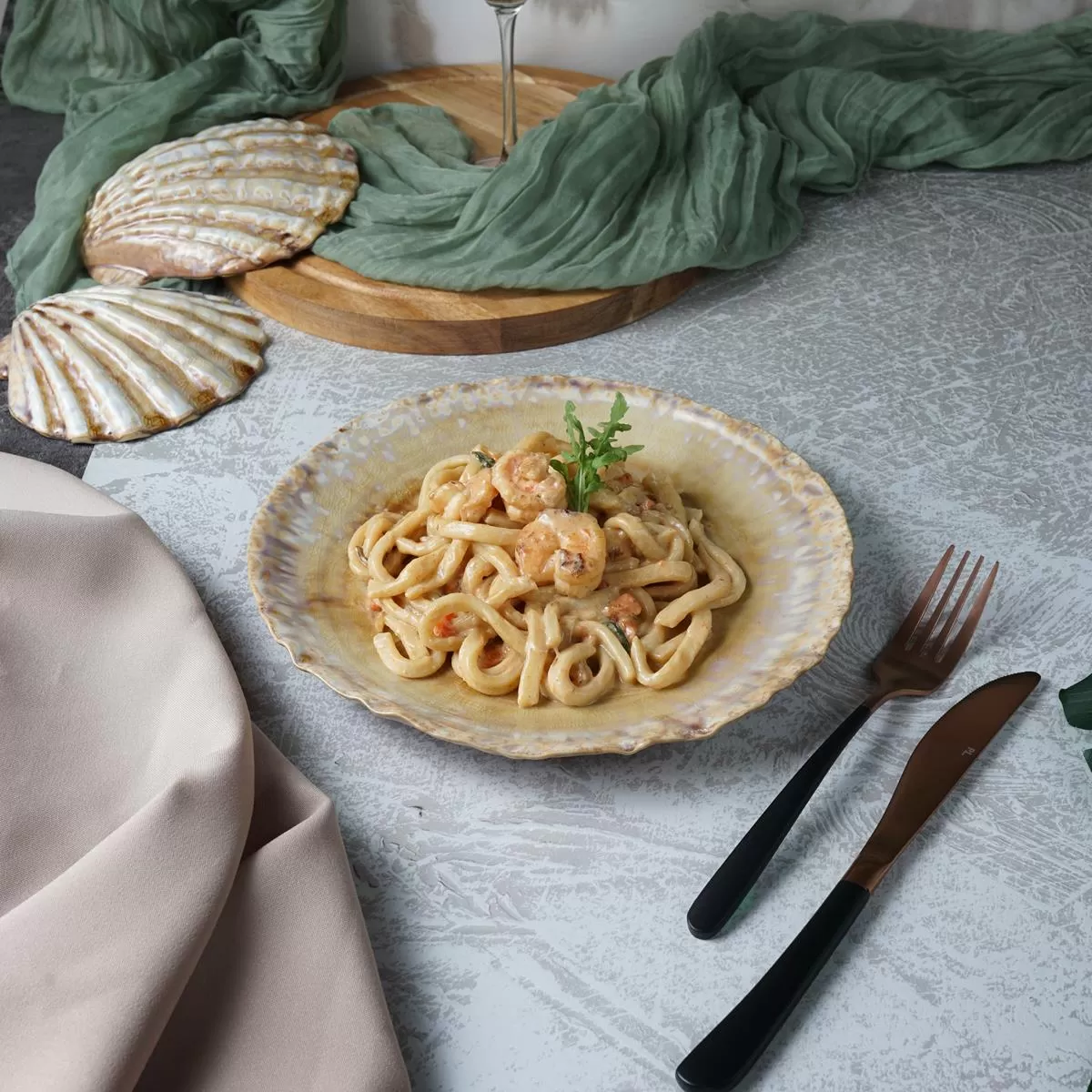 Тарелка d=24 см,керамика "Frutti di Mare" P.L.