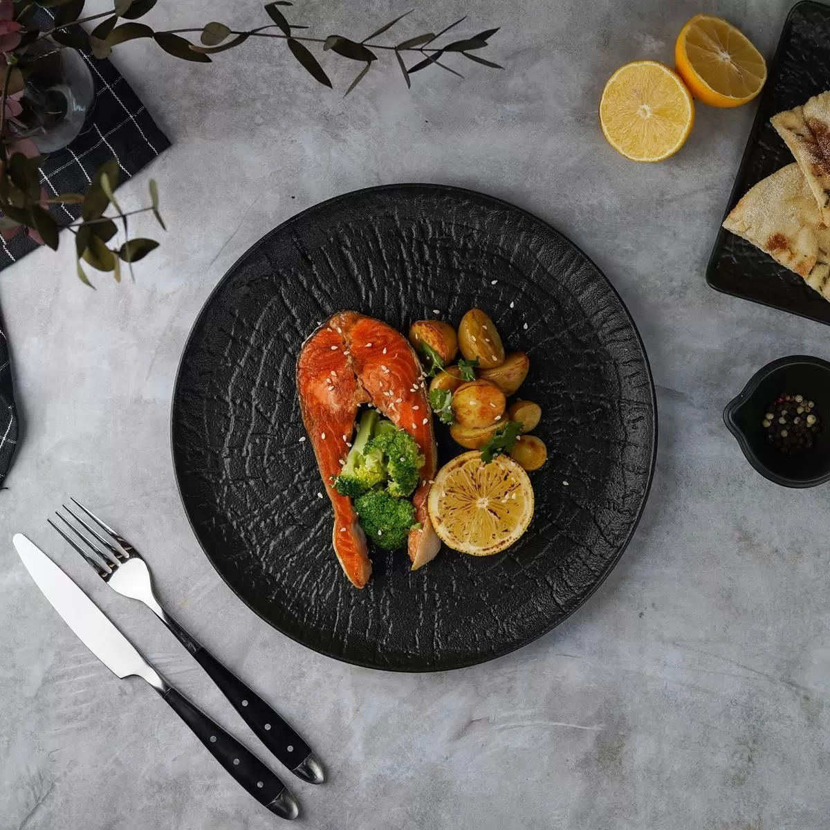 Тарелка d=27 см, серия "Black Raw Wood" P.L. — ProffCuisine