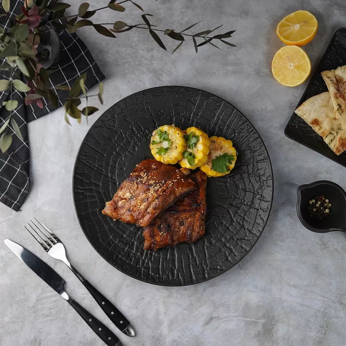 Тарелка d=27см, h=3 см, серия "Black Raw Wood" P.L. — ProffCuisine