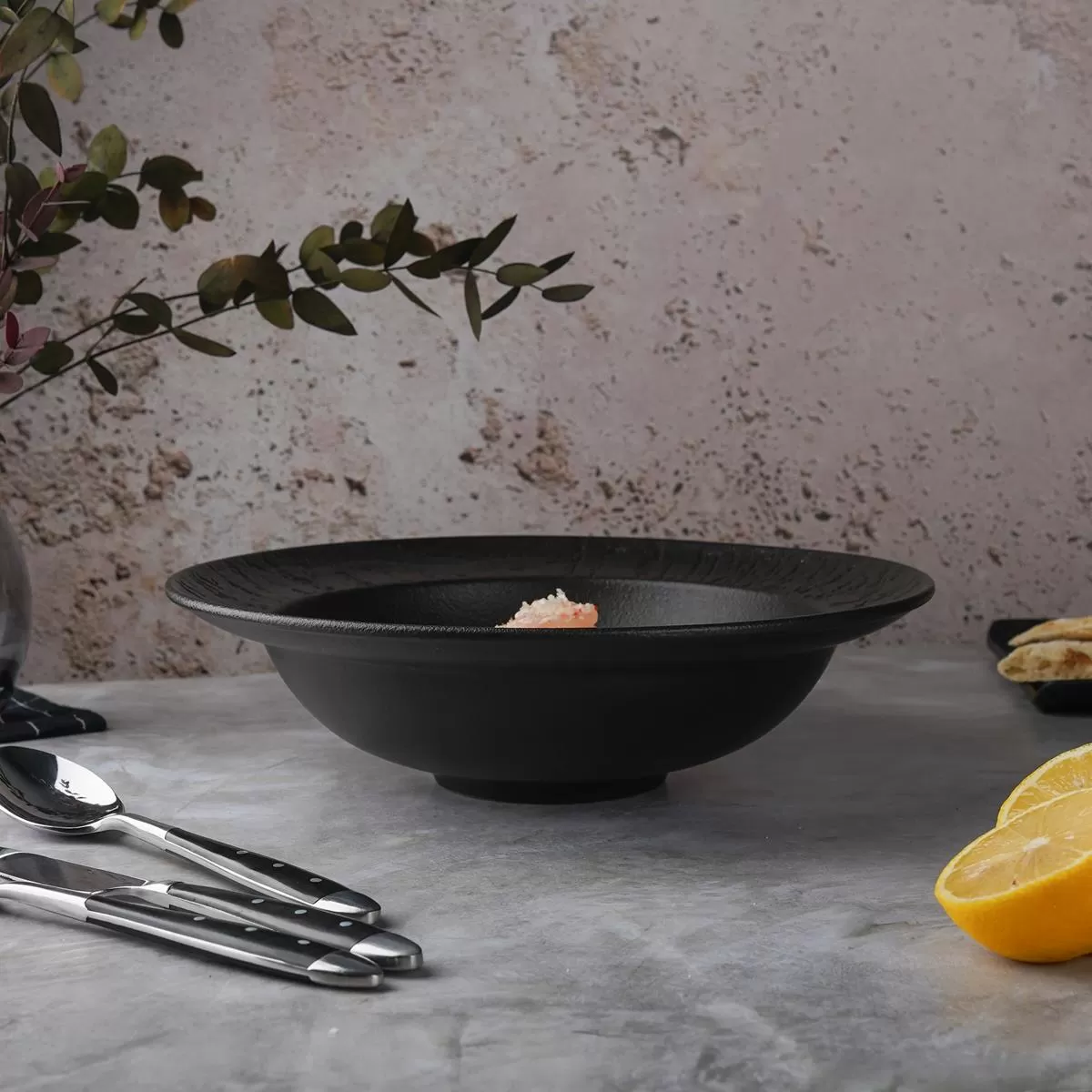 Тарелка для пасты,супа,салата d=27см, h=7см, 1000 мл, серия "Black Raw Wood" P.L. — ProffCuisine