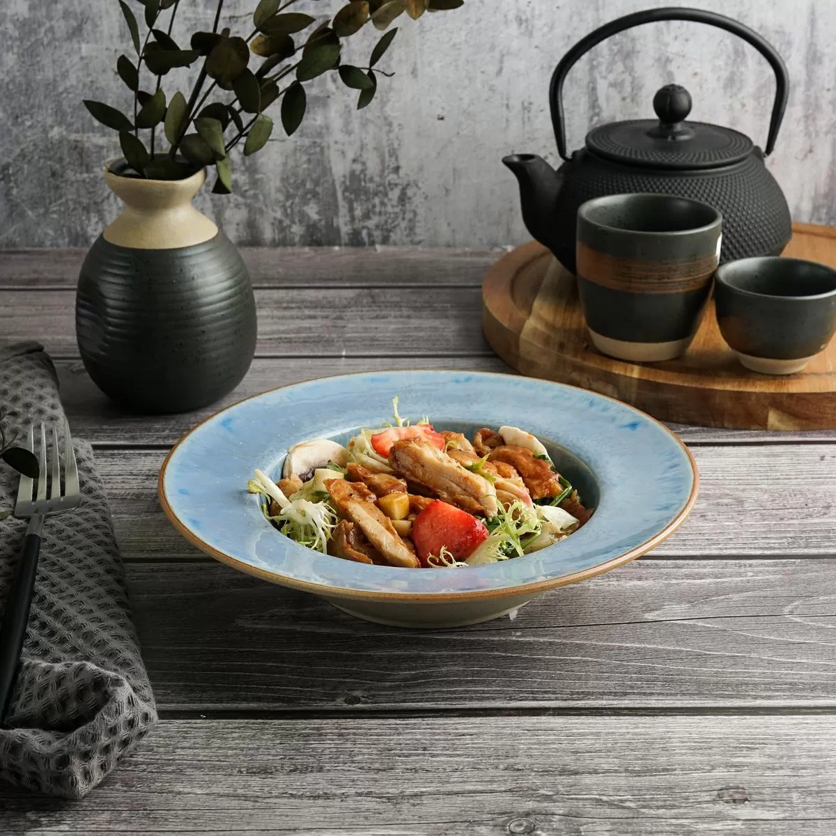 Тарелка глубокая для супа,пасты 20*4.7 см, 300мл, "Blue Panasia" P.L. Proff Cuisine