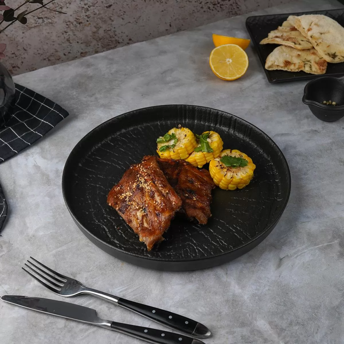 Тарелка с бортом d=27см, h=3см, серия "Black Raw Wood" P.L. — ProffCuisine