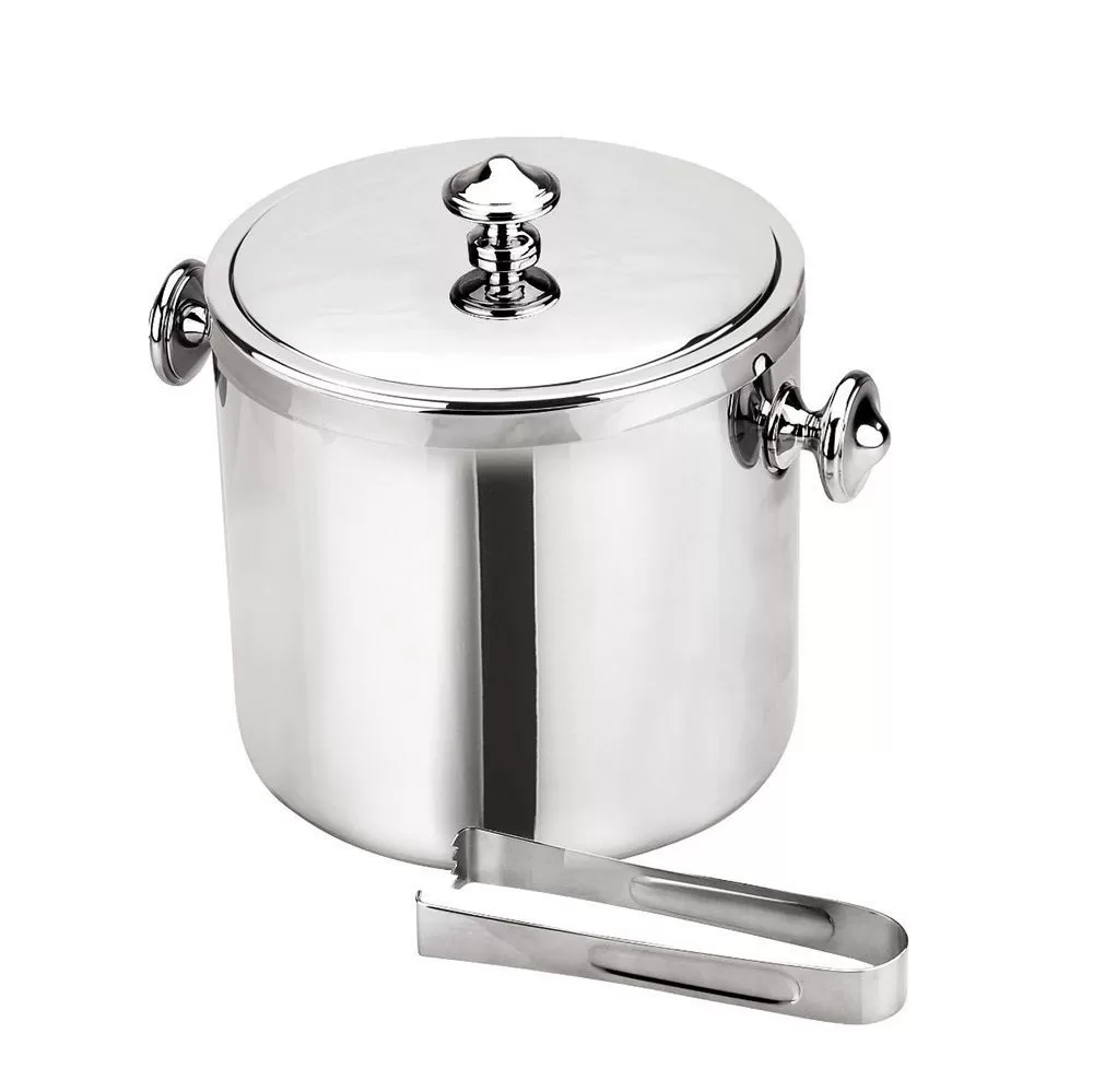 Ведерко для льда + щипцы, d 15 см, h 17 см, нержавейка, P.L. — BarWare & REG