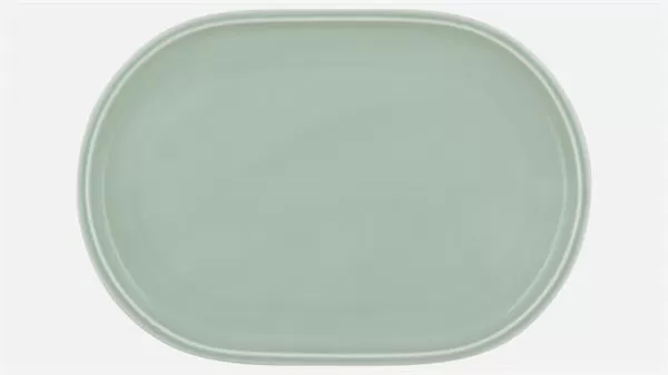 Блюдо овальное 36×23,5 см, h 2,3 см, FROST, Shiro Glaze