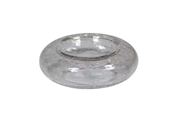 Блюдо Donat, прозрачное d 17 см h 5 см Crackled glass