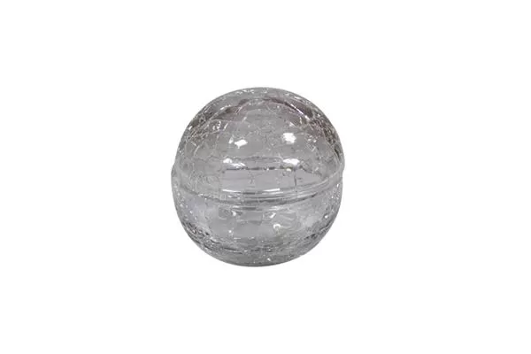 Салатник с крышкой «Шар» прозрачный 7 см Crackled glass