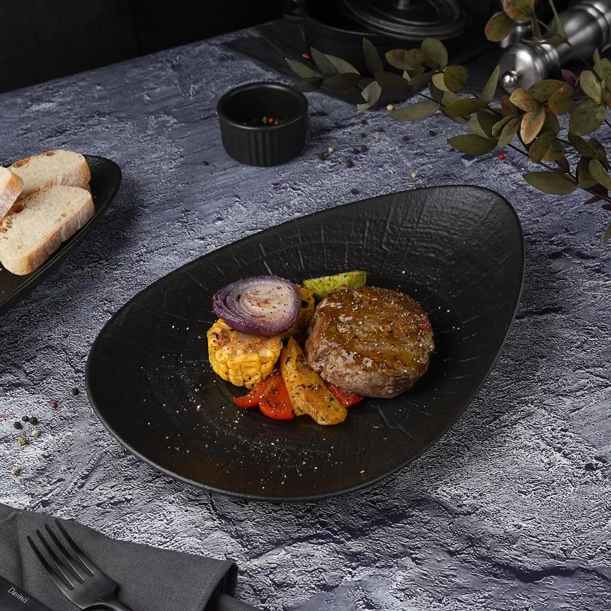 Блюдо Black Raw Stellar для подачи 23,3*31*5 см, P.L. Proff Cuisine