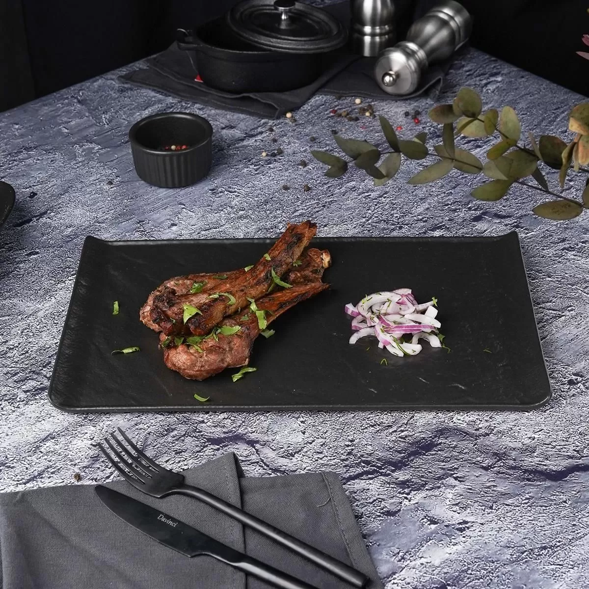 Блюдо Black Raw Steller 33,5*20,5*1,5 см, P.L. Proff Cuisine