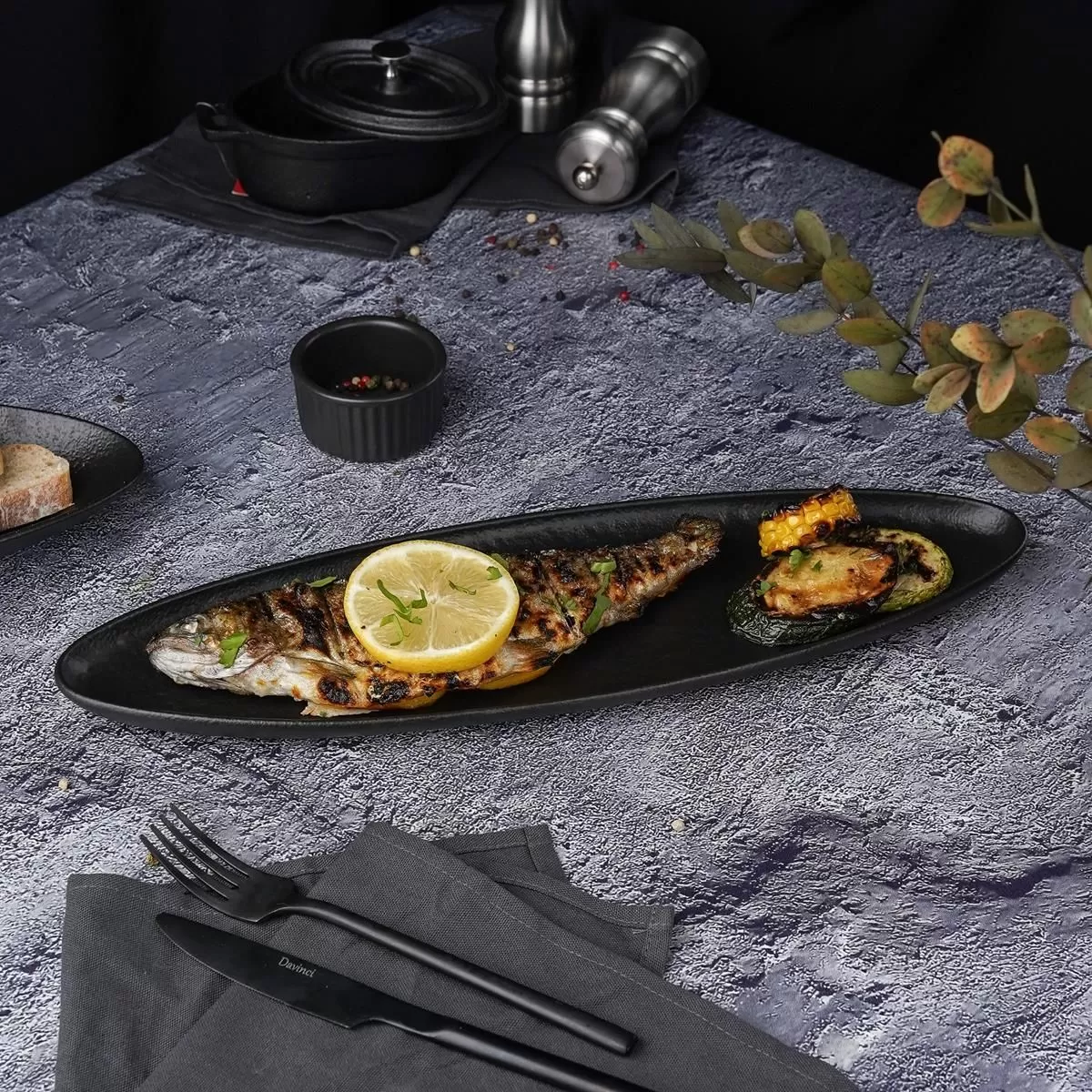 Блюдо Black Raw Steller для подачи 40*11,5*2,4 см, P.L. Proff Cuisine