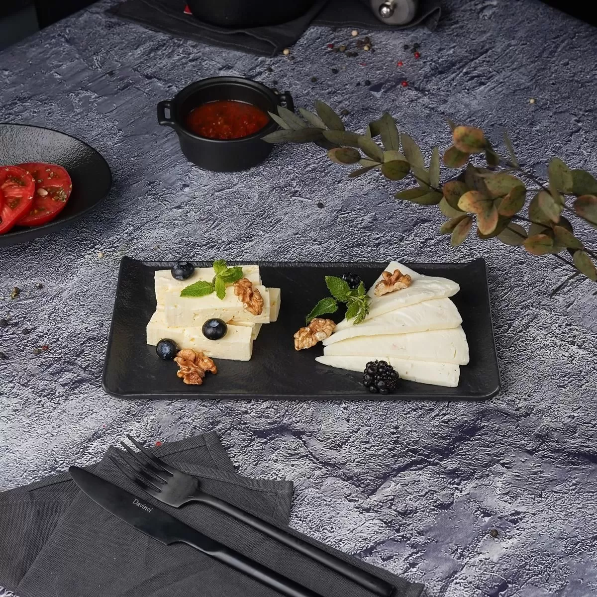 Блюдо для подачи Black Raw Steller 26*15*1,6 см, P.L. Proff Cuisine