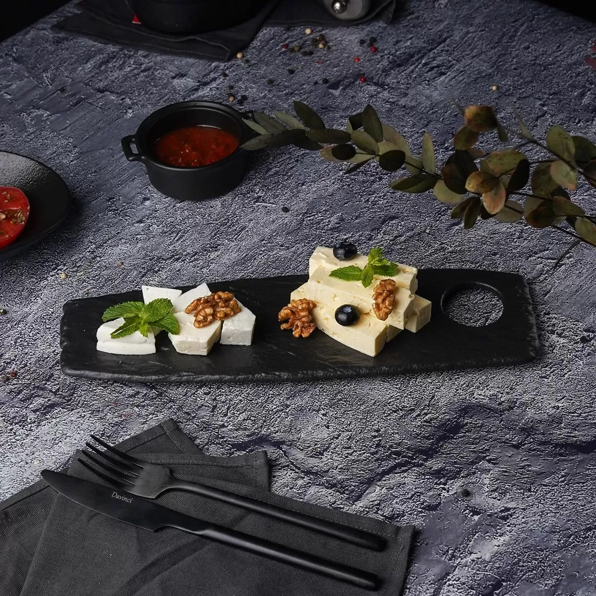 Блюдо для подачи Black Raw Steller 32,5*10*1,3 см, P.L. Proff Cuisine