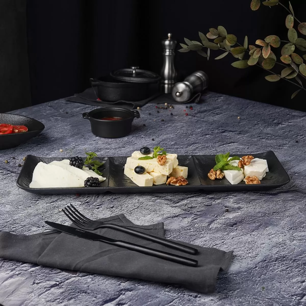 Блюдо для подачи Black Raw Steller 40*13*2,8 см, P.L. Proff Cuisine