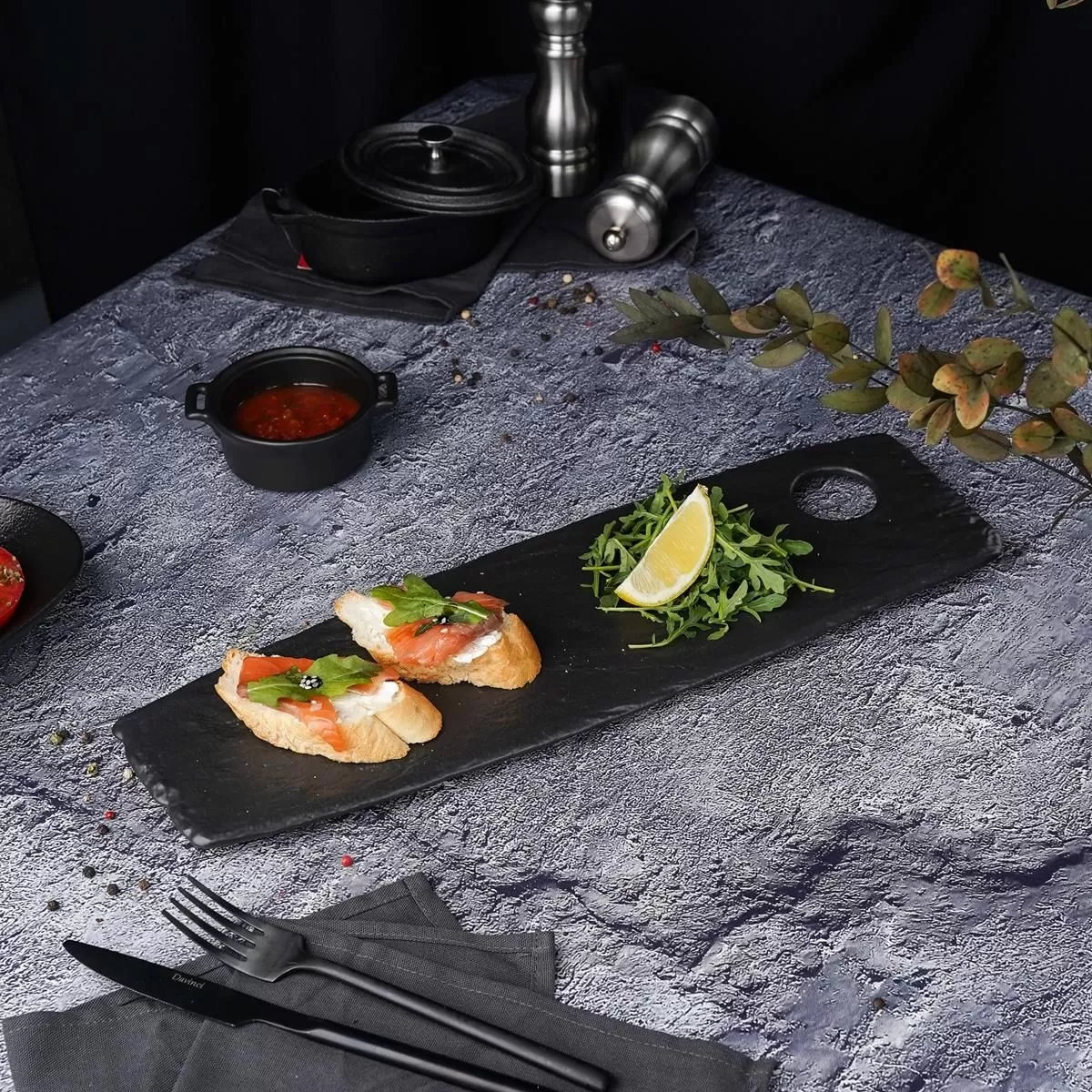 Блюдо для подачи Black Raw Steller 42,5*13*1,4 см, P.L. Proff Cuisine