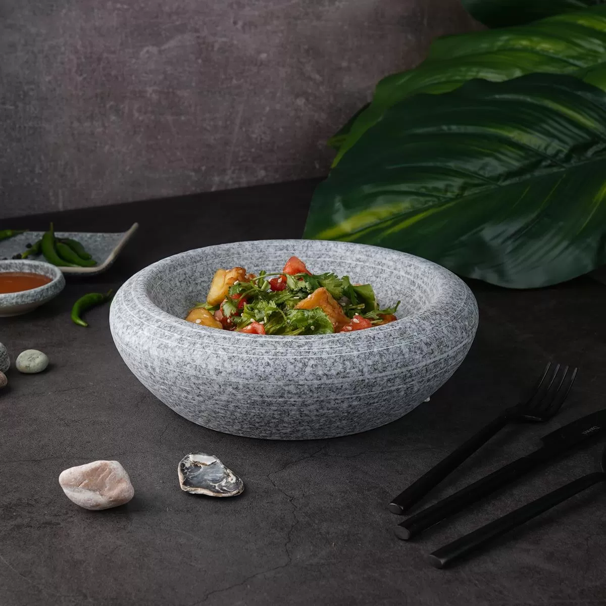 Блюдо для подачи d=22 см, h=6,5 см, Stone Untouched Taiga, P.L. Proff Cuisine
