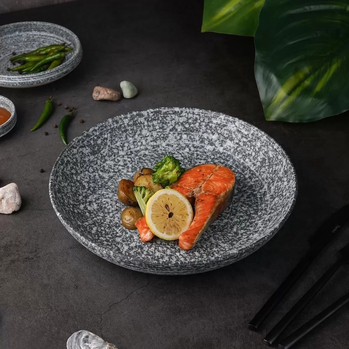 Блюдо для подачи d=25 см, h=4,5 см, Stone Untouched Taiga, P.L. Proff Cuisine