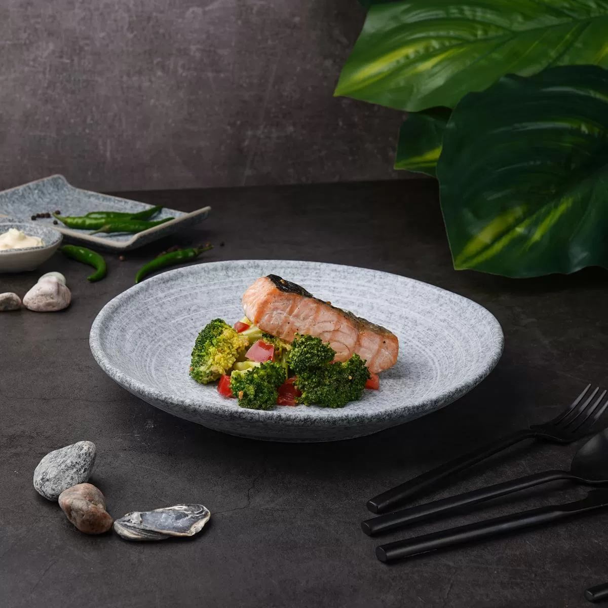 Блюдо для подачи d=26 см, h=4 см, Stone Untouched Taiga, P.L. Proff Cuisine