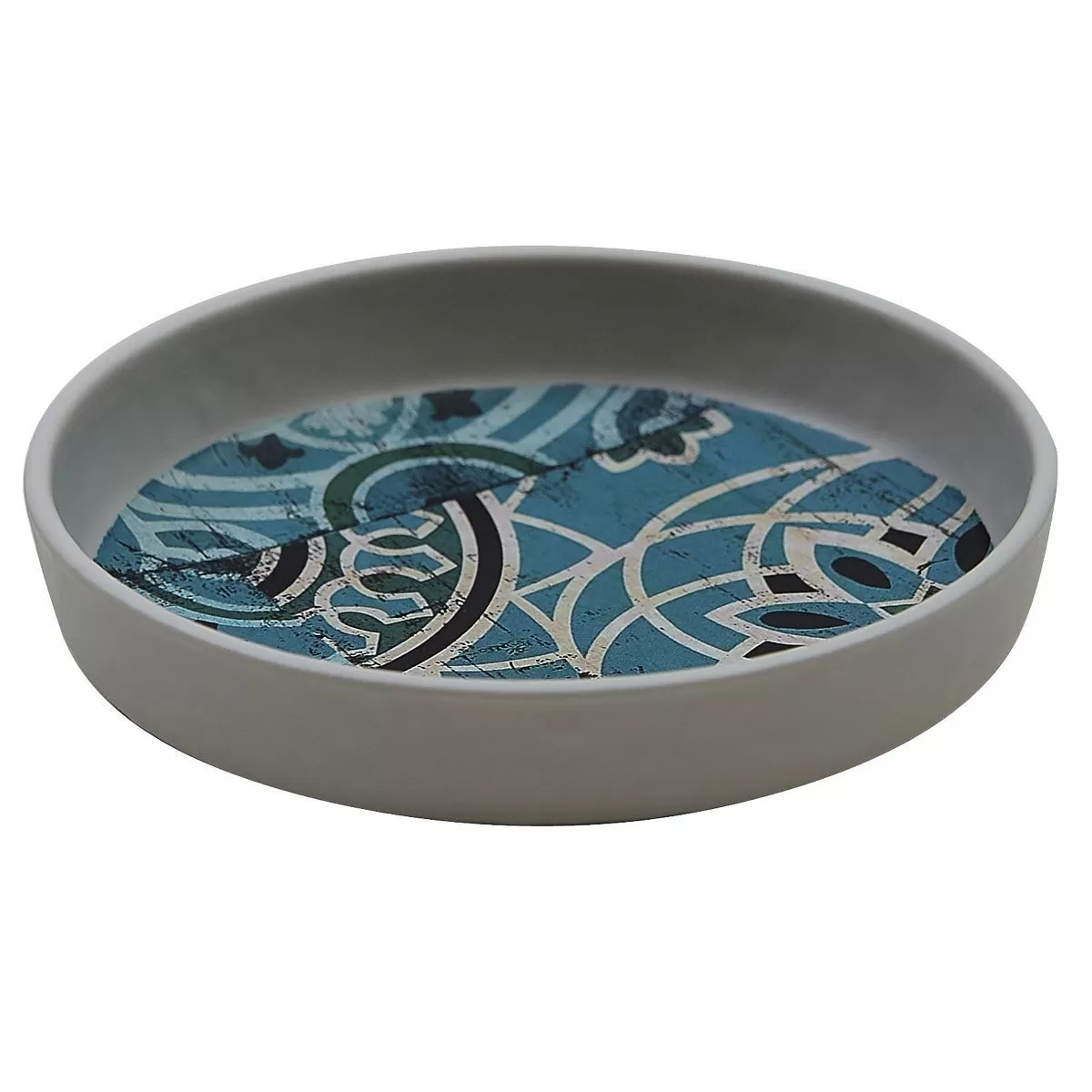 Блюдо,поднос меламиновый 12.3*2.6см, Damask Blue, P.L.