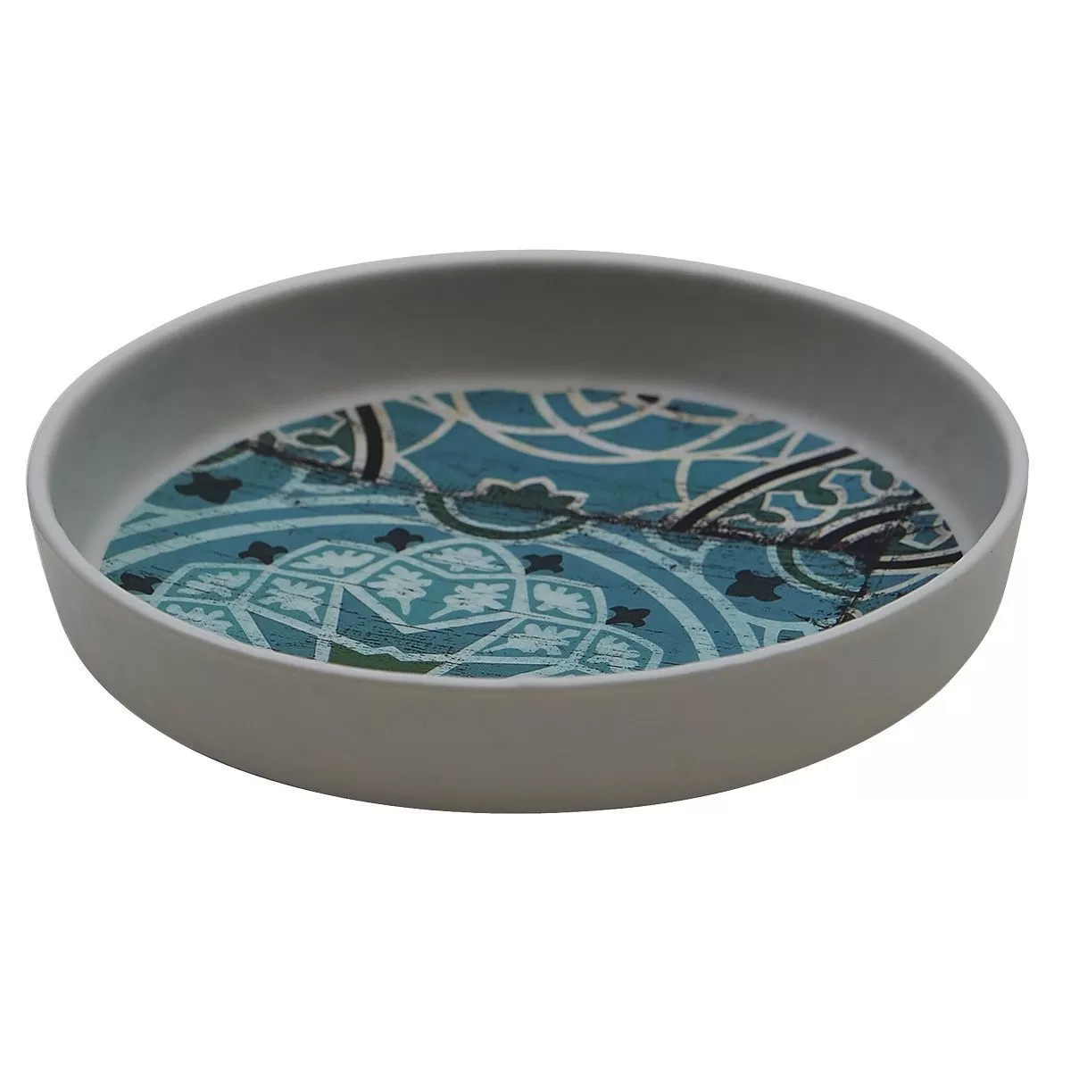 Блюдо,поднос меламиновый 16.4*3.3 см,Damask Blue, P.L.