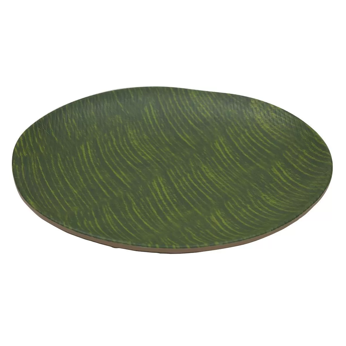 Блюдо,поднос меламиновый 26*26*3.5см ,Green Banana Leaf,P.L.