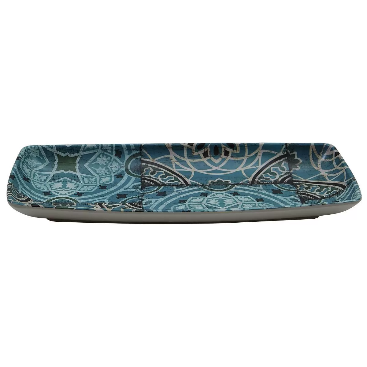 Блюдо,поднос меламиновый 29.4*14.1*2.7 см, Damask Blue, P.L.