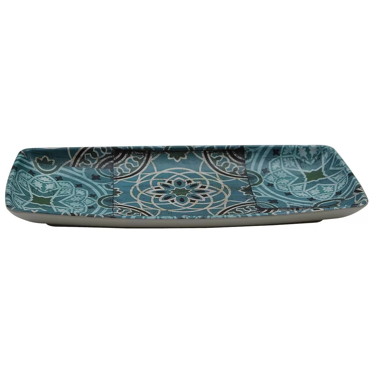 Блюдо,поднос меламиновый 33.1*16.8*3.5 см,Damask Blue , P.L.