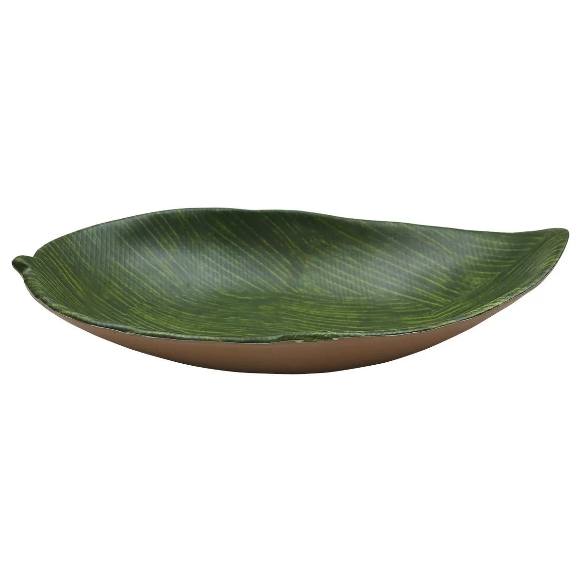 Блюдо,поднос меламиновый 37.8*22.9см, h=7см P.L. Green Banana Leaf