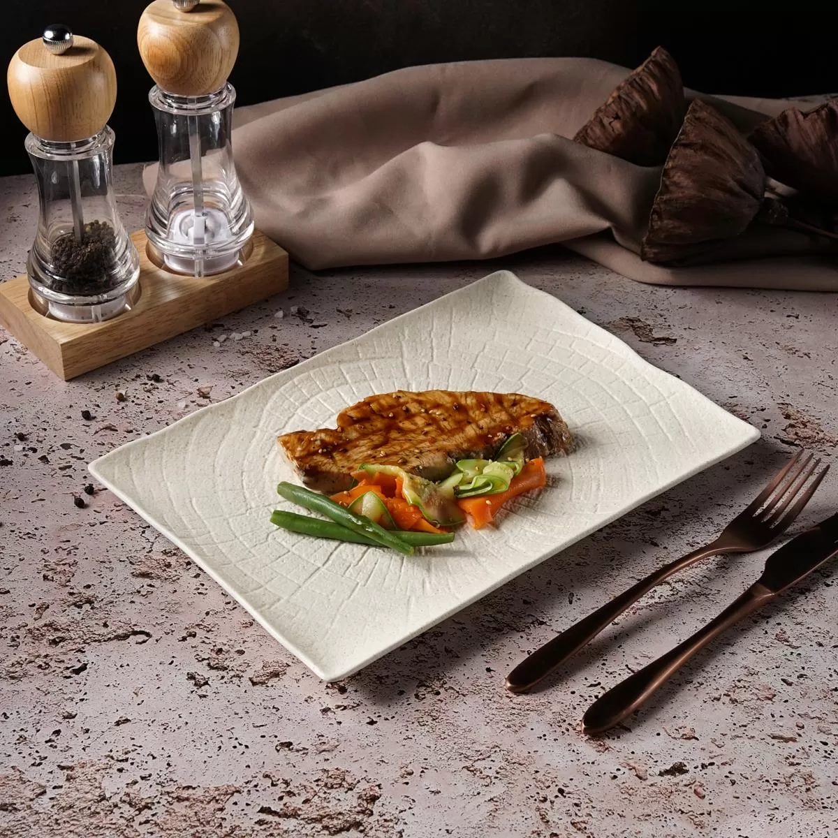 Блюдо прямоугольное для подачи Elephant Ivory 28,5*19,5 см, P.L. Proff Cuisine