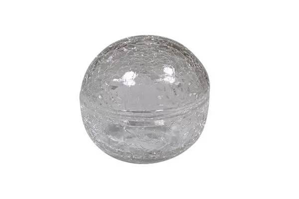 Салатник с крышкой «Шар» прозрачный 12 см Crackled glass