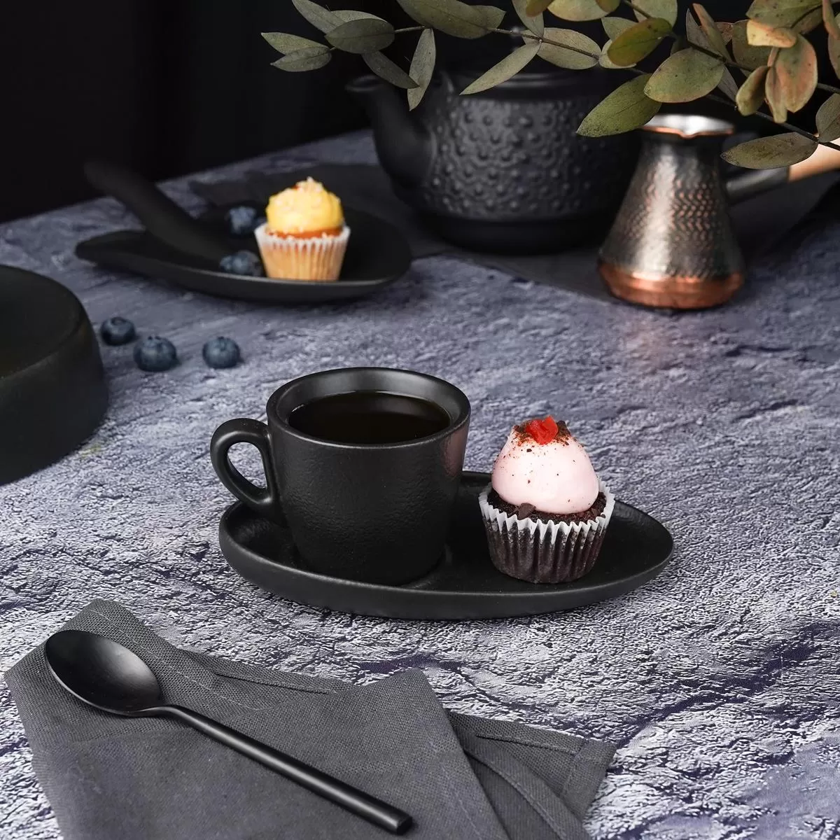 Чашка с блюдцем Black Raw Stellar Espresso 100 мл, P.L. Proff Cuisine