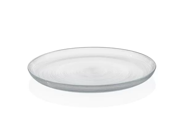 Блюдо d 33 см h 2 см, стекло, прозрачное, Circle